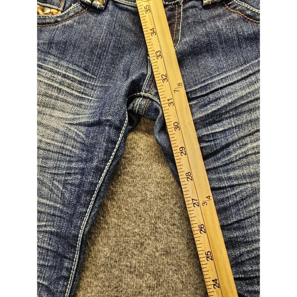 Vintage Playboy Jeans Womens Size 3/4 Embellished Bling Skinny Jeans - Picture 12 of 16